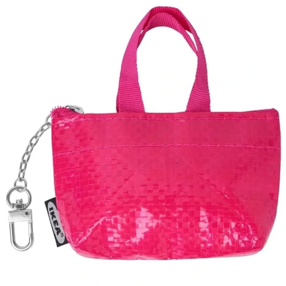 IKEA Knölig Pink Coin Purse Charm Keychain Japan Exclusive